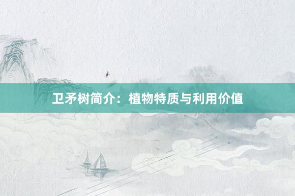 卫矛树简介：植物特质与利用价值